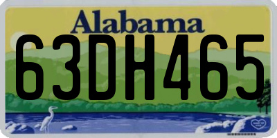 AL license plate 63DH465