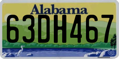 AL license plate 63DH467