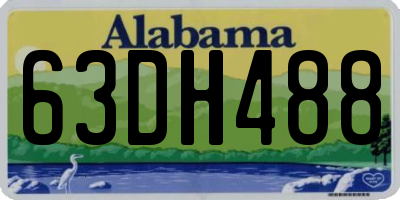 AL license plate 63DH488