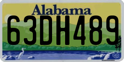 AL license plate 63DH489