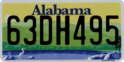 AL license plate 63DH495