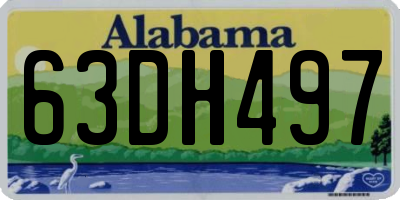AL license plate 63DH497