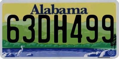 AL license plate 63DH499