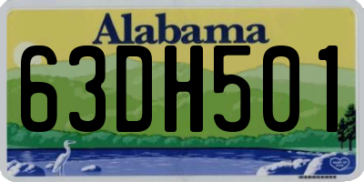 AL license plate 63DH501
