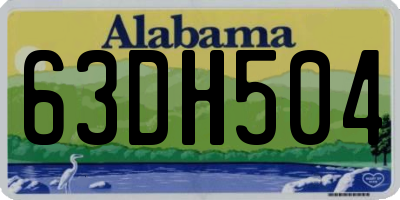 AL license plate 63DH504