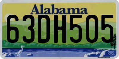AL license plate 63DH505