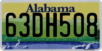 AL license plate 63DH508