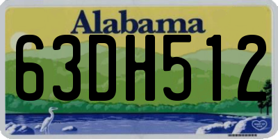 AL license plate 63DH512