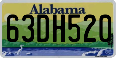 AL license plate 63DH520