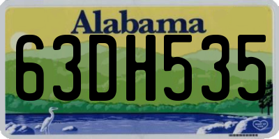 AL license plate 63DH535