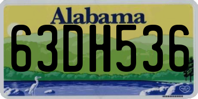 AL license plate 63DH536