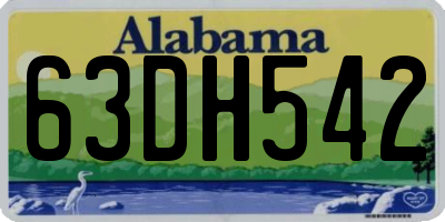 AL license plate 63DH542