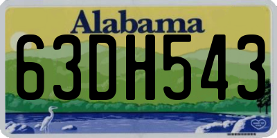 AL license plate 63DH543