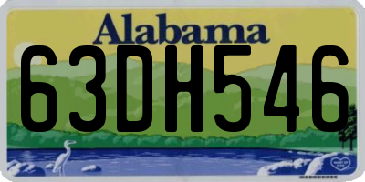 AL license plate 63DH546