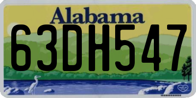 AL license plate 63DH547