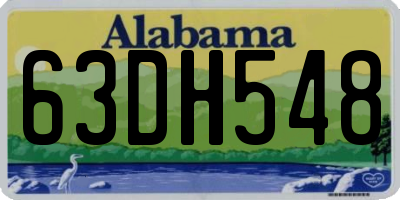 AL license plate 63DH548