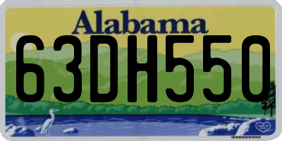 AL license plate 63DH550