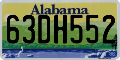 AL license plate 63DH552