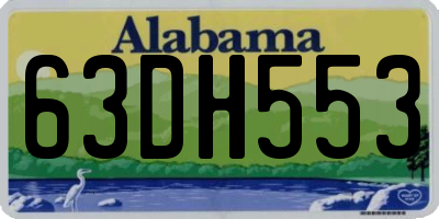 AL license plate 63DH553