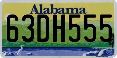 AL license plate 63DH555