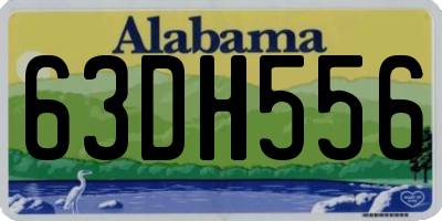 AL license plate 63DH556