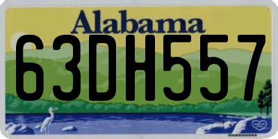 AL license plate 63DH557