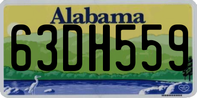 AL license plate 63DH559