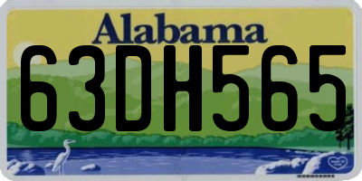 AL license plate 63DH565