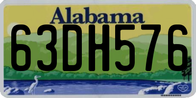 AL license plate 63DH576