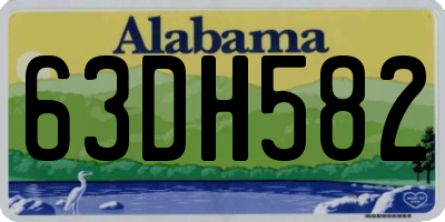 AL license plate 63DH582