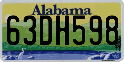 AL license plate 63DH598