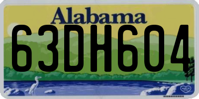 AL license plate 63DH604