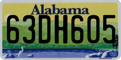 AL license plate 63DH605