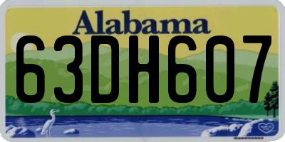 AL license plate 63DH607