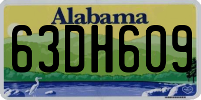 AL license plate 63DH609