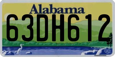 AL license plate 63DH612