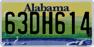AL license plate 63DH614