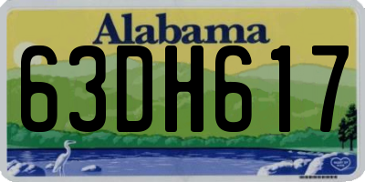 AL license plate 63DH617