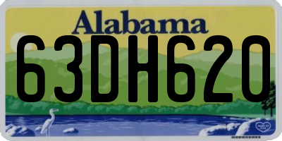 AL license plate 63DH620
