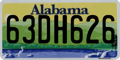 AL license plate 63DH626