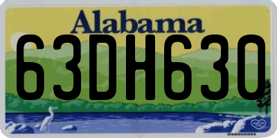 AL license plate 63DH630