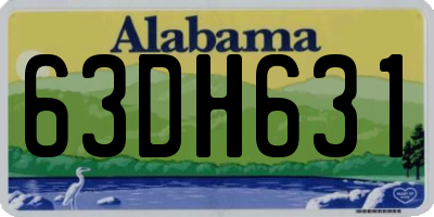 AL license plate 63DH631