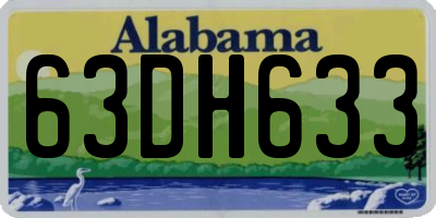 AL license plate 63DH633
