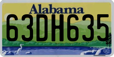 AL license plate 63DH635