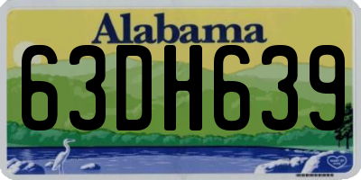 AL license plate 63DH639