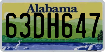 AL license plate 63DH647