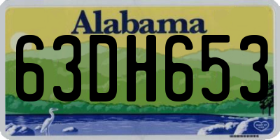AL license plate 63DH653