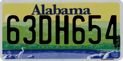 AL license plate 63DH654