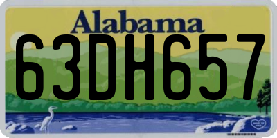 AL license plate 63DH657