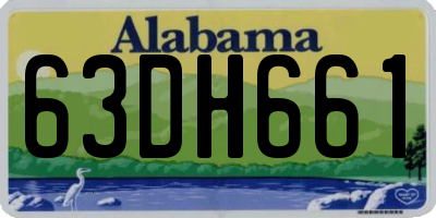 AL license plate 63DH661